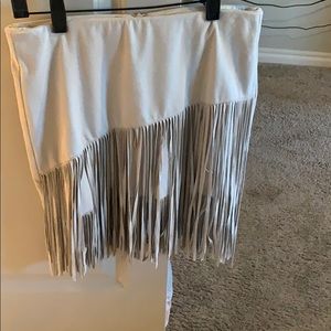 Suede skirt